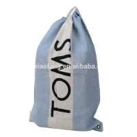 Custom simple design cotton canvas drawstring bag/gift packaging bag