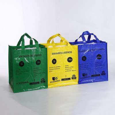 Factory supply laminated  pp woven pp recycle sorting garbage bags